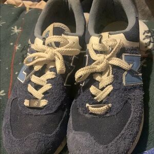 New Balance Navy and White Athletic Shoes